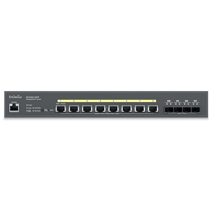 EnGenius ECS2512FP Switch di Rete Gestito L2+ Nero Supporto Power Over Ethernet