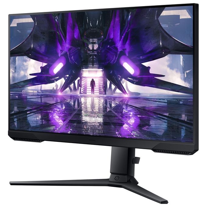 Samsung Monitor Gaming 24'' Odyssey G3 (S24AG320) Flat, 24'', 1920x1080 (Full HD), VA, 165 Hz, 1 ms, FreeSync Premium, HDMI, Display Port, Ingresso Audio, HAS, Pivot, Flicker Free, Eye Saver Mode