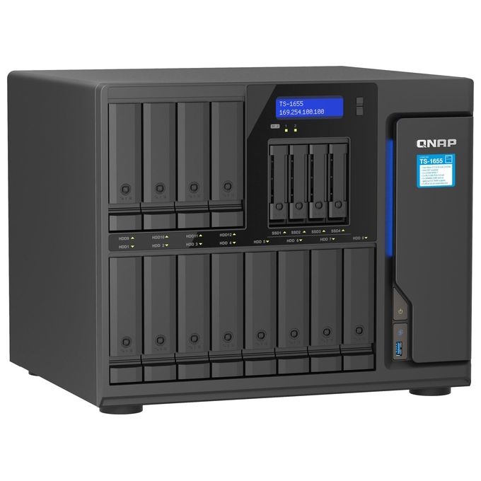 Qnap TS-1655 NAS Tower Collegamento Ethernet LAN Nero