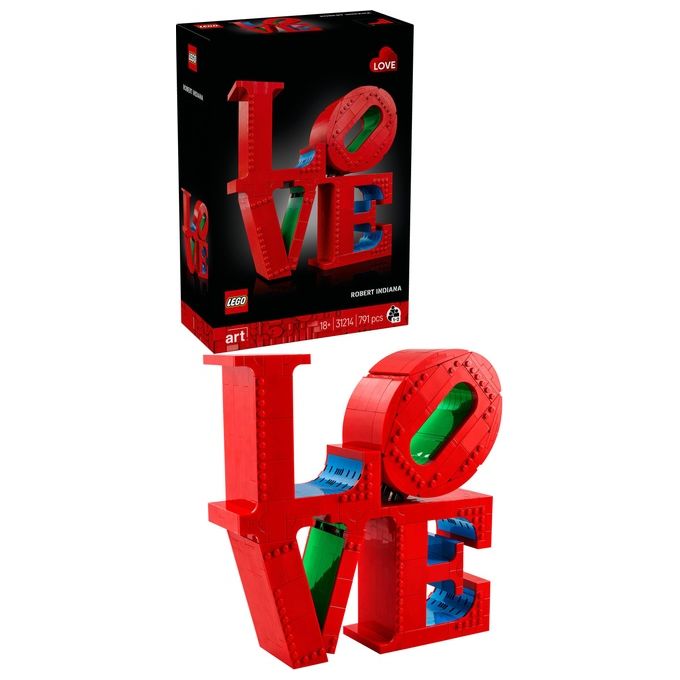 LEGO Art LOVE, Modellino da Costruire Iconica Scultura Pop di Robert Indiana, Hobby Creativo per Adulti, KIT_ Modellismo da Collezione, Idea Regalo Donna, Uomo, Fidanzamento e Anniversario 31214