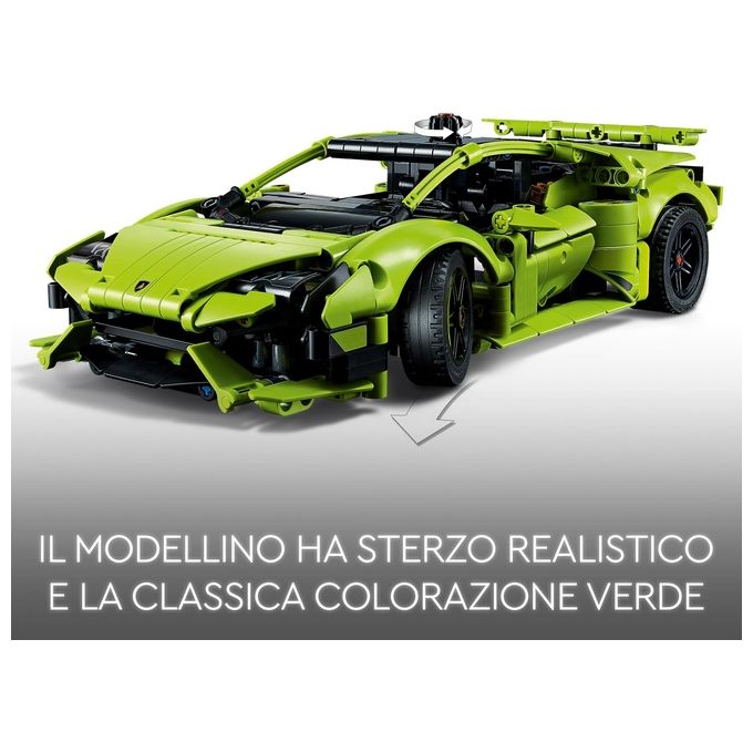 LEGO Technic 42161 Lamborghini Huracán Tecnica, Modellino di Auto da Costruire, Macchina Giocattolo per Bambini