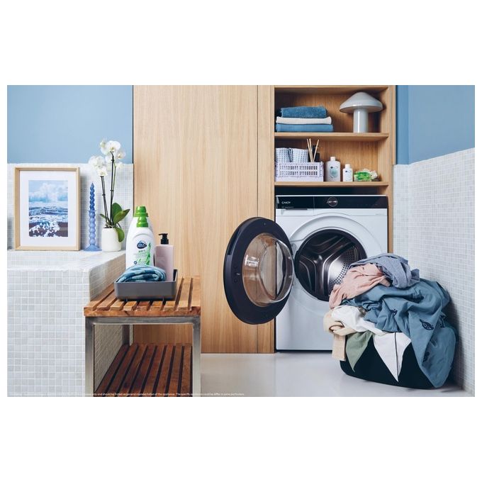Candy BS49SB8S ProWash 700 Lavatrice Frontale 9 Kg 1400 rpm Classe A Inverter Wi-Fi Vapore (85x60x52 cm) colore Bianco