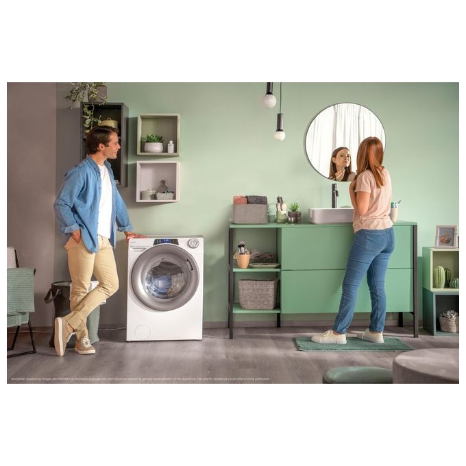 Candy RP496BWMR91S RapidÓ Pro Lavatrice Carica Frontale 9 Kg 1400 rpm Classe A Inverter Vapore Wi-Fi (85x60x54 cm) colore Bianco