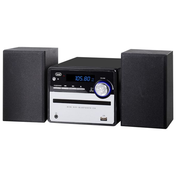 Trevi HCX 10F6 Mini Impianto Audio Domestico 20W Nero-Argento