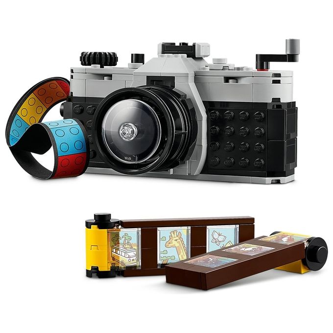 LEGO Creator 31147 3in1 Fotocamera Retro 31147-LEGO Giochi per Bambini 8+ Anni Macchina Fotografica Trasformabile in Videcamera o TV