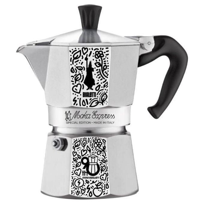 Bialetti Caffettiera 90 Anniversario Moka Express Cromo Satina