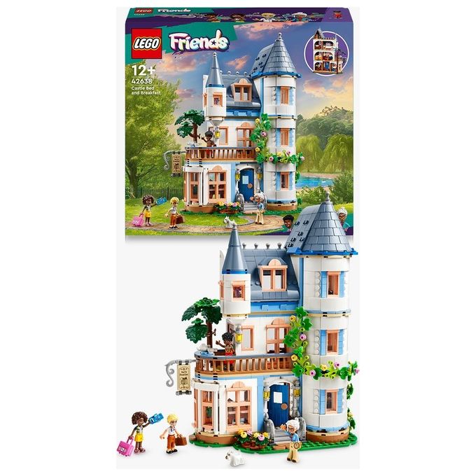 LEGO Friends Bed And Breakfast al Castello Giochi per lo Sviluppo Sociale per Bambine e Bambini da 12 Anni Hotel Giocattolo da Costruire Albergo a 3 Paini con 4 Personaggi Cane e Accessori 42638