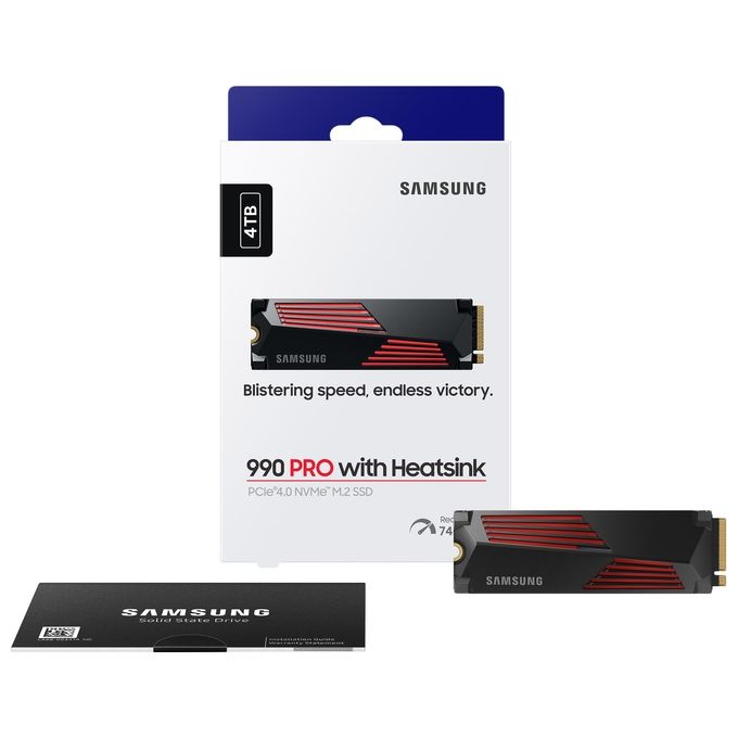 Samsung 990 PRO NVMe 4Tb con Dissipatore di Calore SSD Interno