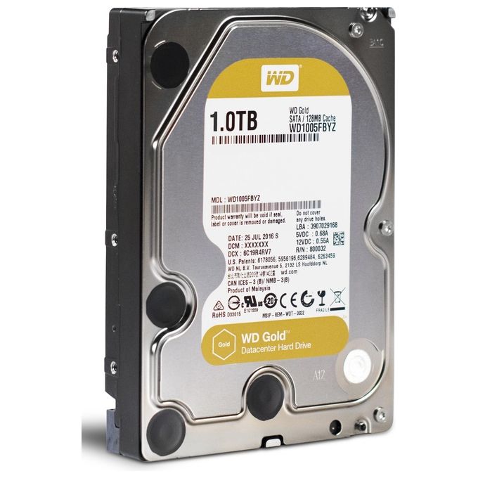 WD GOLD WD1005FBYZ Sata3 3.5 1000gb(1b) 7200rpm 128mb Cache
