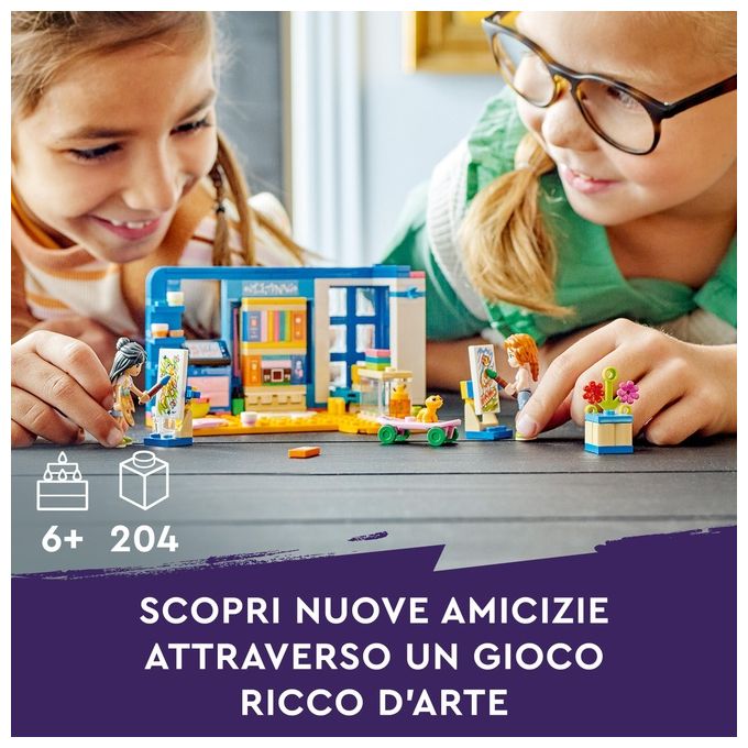 LEGO Friends 41739 La cameretta di Liann, Camera da Letto a Tema Artistico con Mini Bambolina Autumn, Giochi per Bambini 6+
