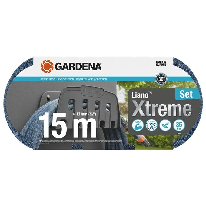 Gardena Tubo in Tessuto Liano Xtreme 1-2 15mt Set  Supporto