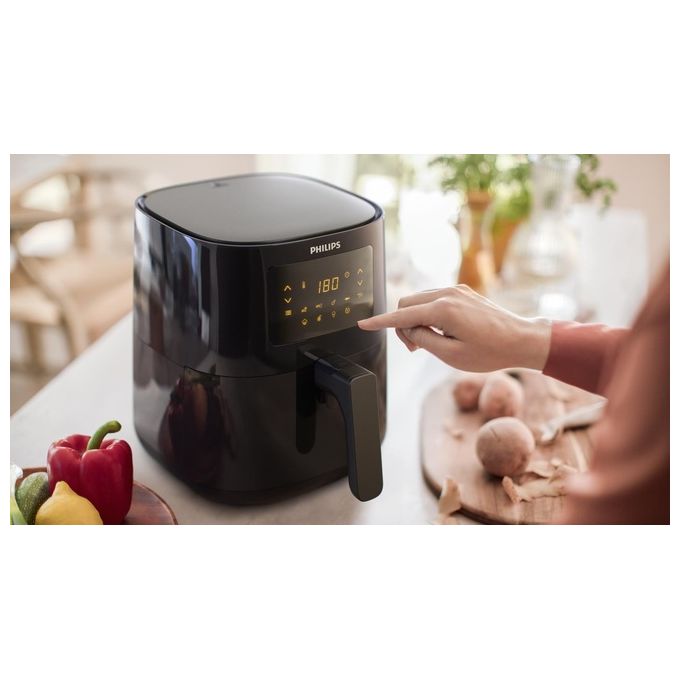 Philips HD9252-90 Serie 3000 Friggitrice ad Aria 4,1 Litri 1400W Tecnologia Rapid Air Nero