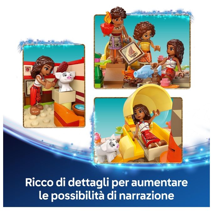 Lego Set 43270 La Canoa di Vaiana Disney Moana Avventura Creativa Gioco di Costruzione per Bambini e Collezionisti