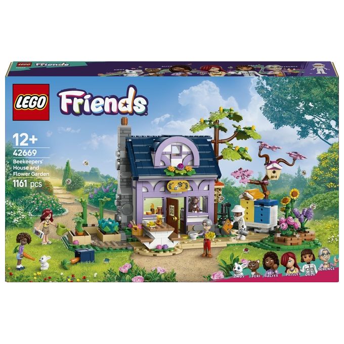 LEGO 42669 Casa degli Apicoltori e Giardino Fiorito Set da Costruzione con 4 Mini Bamboline e 2 Animali 1161 Pezzi colore Multicolore
