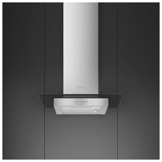 Smeg KBT600VE Cappa a Espulsione Decorativa Murale Estetica Universale Classe energetica B 3 Velocita' 60 cm Inox