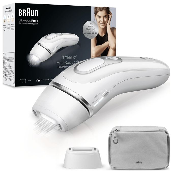 Braun PL3020 Epilatore Silk Expert Pro 3 White e Silver