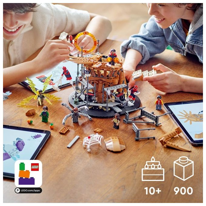 LEGO Marvel 76261 La Battaglia Finale di Spider-Man, Ricrea la Scena di Spider-Man: No Way Home con 3 Minifigure di Peter Parker