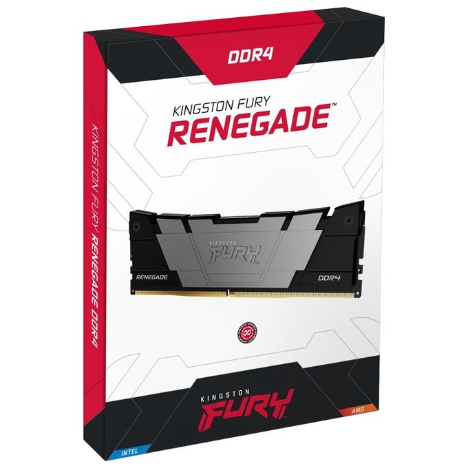 Kingston FURY Renegade DDR4 Kit 32Gb 2x16Gb DIMM 288-PIN 3600 MHz - PC4-28800 CL16 1.35 V senza Buffer non ECC Nero