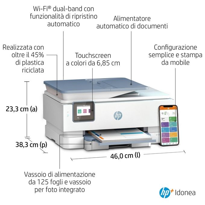 HP ENVY 7921e Stampante Getto Termico d'Inchiostro A4 4800x1200 DPI 15ppm Wi-Fi