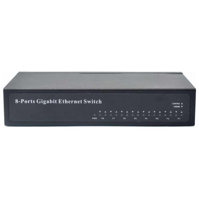 DiProgress Switch Ethernet Desktop 8 Porte 10-100 Metal