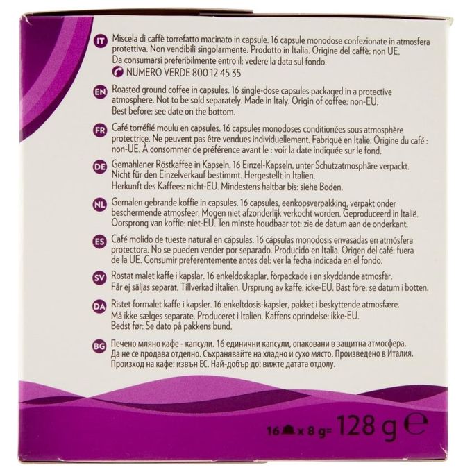 Lavazza capsule caffe' compatibili dolce gusto espresso intenso 16 pezzi
