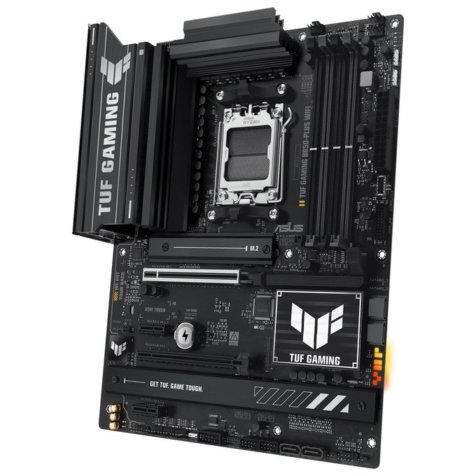 ASUS TUF Gaming B850-Plus WiFi Scheda Madre AMD ATX 1421 Fasi Alimentazione Slot DDR5 PCIe 5.0 Ready 3 slot M.2 WiFi 7 Ethernet Realtek 25 GB USB-C da 20 Gbps BIOS Flashback e Aura Sync