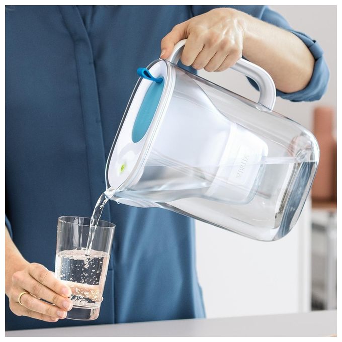 Brita Style Eco Glacier Blue Bottiglia per Filtrare l'Acqua 2.4 Litri