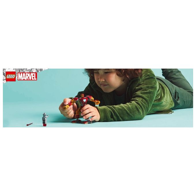 Lego Set 76307 Mech di Iron Man vs Ultron Marvel Super Heroes Assemblaggio Creativo per Fan e Collezionisti