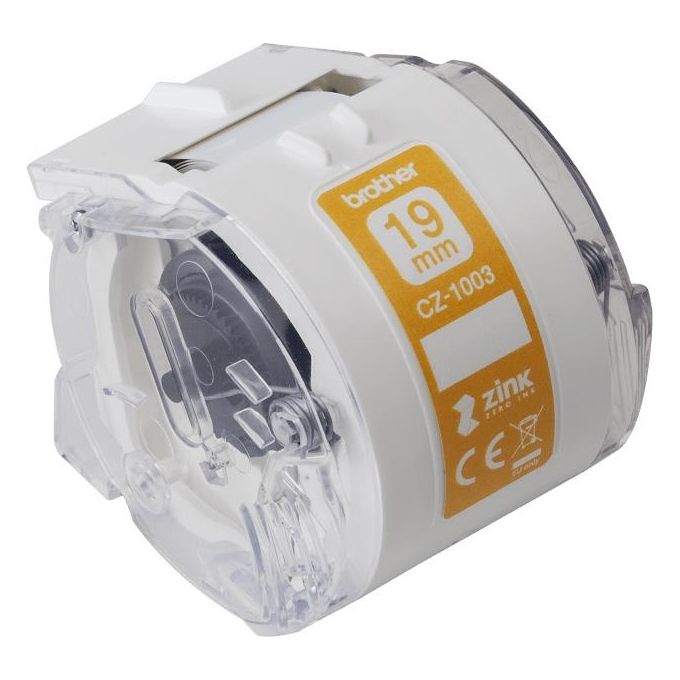 Brother CZ-1003 Nastro a Lunghezza Continua Originale Larghezza di 19mm per Stampante di Etichette a Colori VC-500W