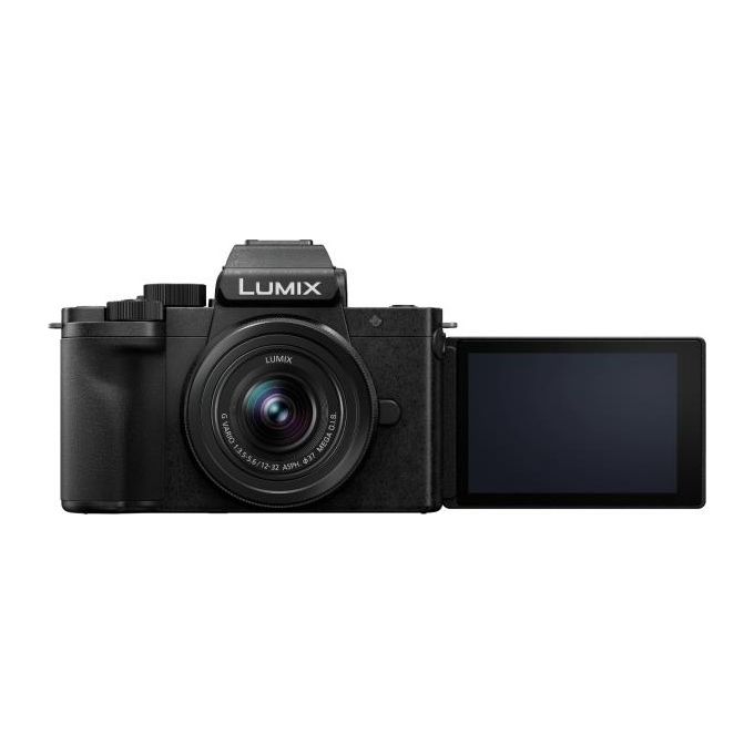 Panasonic Lumix DC-G100DKEGK Fotocamera Mirrorless Micro Quattro Terzi con Obiettivo Lumix G Vario 12-32mm F3.5-5.6 20.3MP 4K 30p e FHD 60 Video Nero