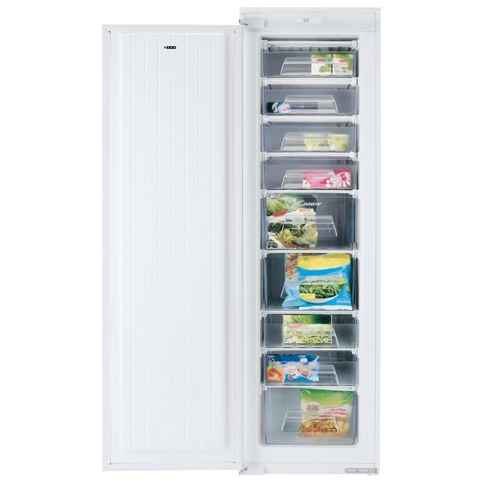 Candy CFFO 3550 E-N Congelatore Monoporta Statico da Incasso Capacita' 200 Litri Classe energetica A+ 9 cassetti trasparenti 177 cm Bianco