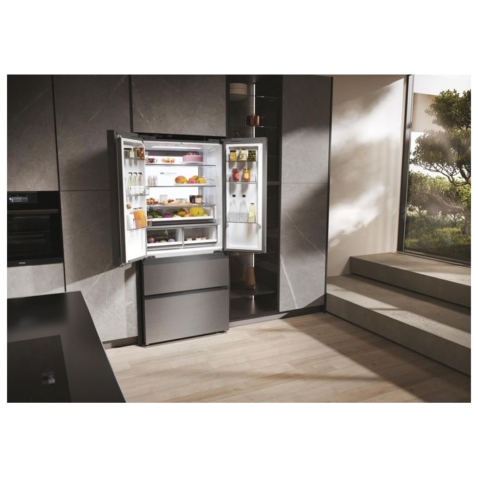 Haier Serie 7 HFR7819ENGC Frigorifero Americano Side By Side 504 Litri Classe E No Frost colore Inox