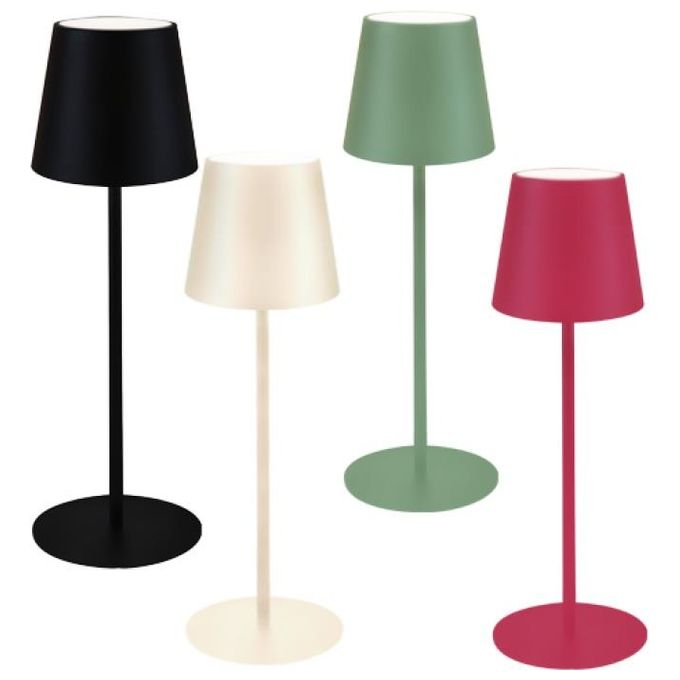 New Majestic Lampada da Tavolo Agata Avorio Ricaricabile Luce Led Regolabile Waterproof