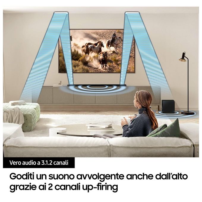 Samsung Soundbar HW-S800D, 3.1.2 Canali, Dolby Atmos, Subwoofer Wireless, Titan Black