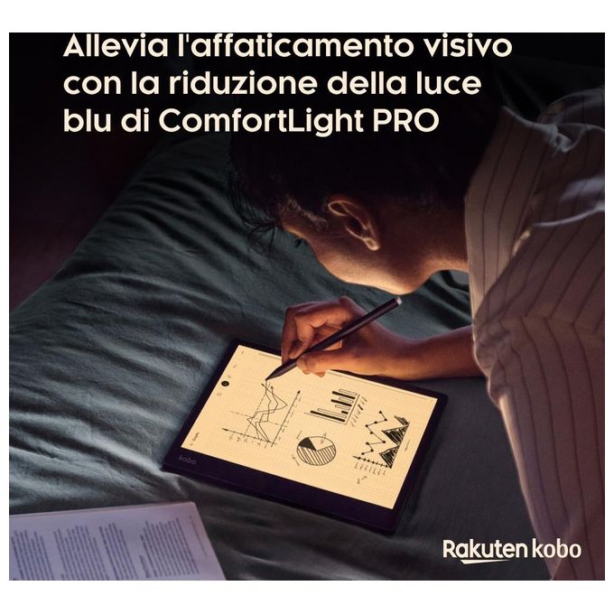 Kobo Elipsa 2E eReader Display 10,3'' Carta E Ink 1200 Multiformato Audiolibri 32Gb Stylus 2 inclusa Nero