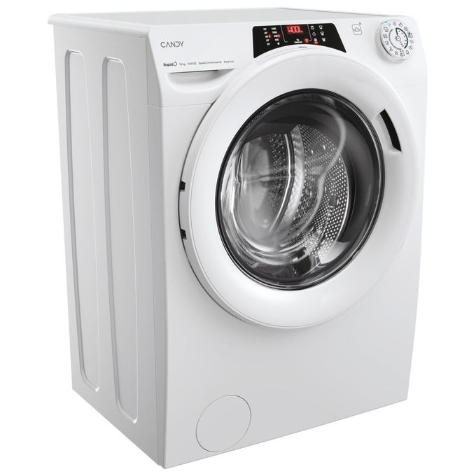 Candy RO14104DWMT1S Rapido' Lavatrice Frontale 10 Kg 1400 rpm Classe A Wi-Fi Vapore Inverter (85x60x58 cm) colore Bianco