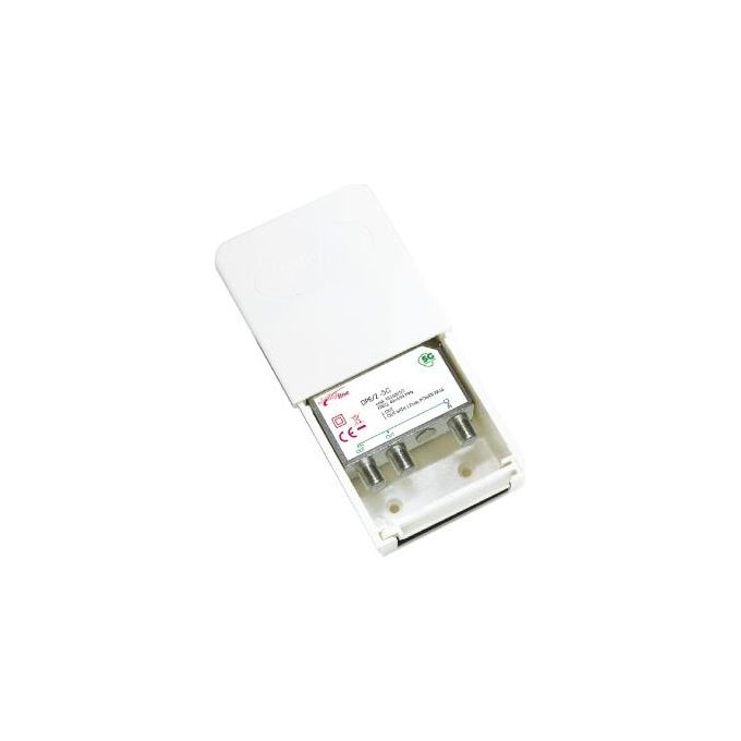 Gbs Elettronica Derivatore da Palo Dpe-2-5g 2 Uscite 2 Discese Attacco F con Filtro 5G