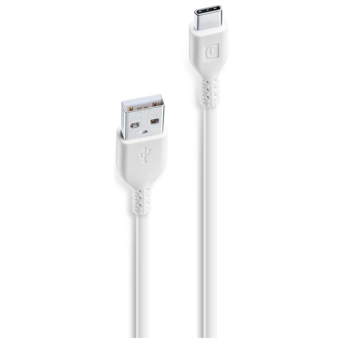Cellular Line Power Cable Cavo USB-C per ricarica e trasferimento dati 0,15mt Bianco