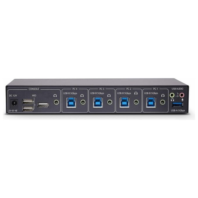 StarTech.com Switch Km a 4 Porte Audio 35 Mm-usb Condivisione Periferiche tra 4 Pc Conforme a Taa