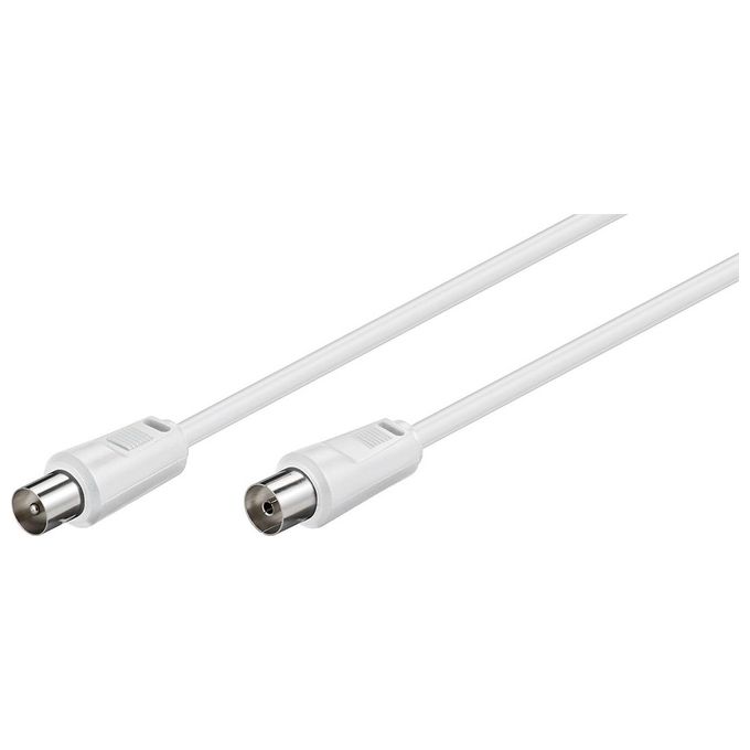 Ednet cavo antenna maschio-femmina mt 2,50 colore bianco