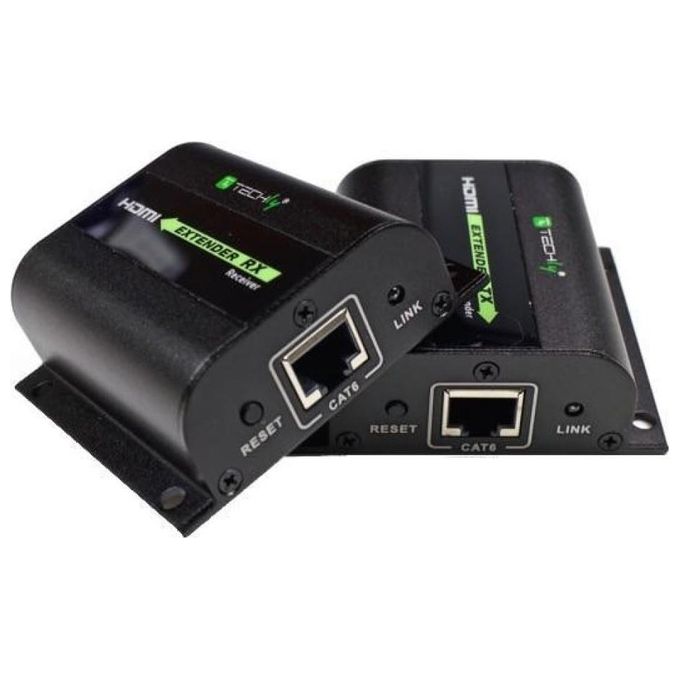Techly Extender Hdmi Full Hd 3D IR su Cavo Cat.5E-6-6A-7 60m Autoregolato