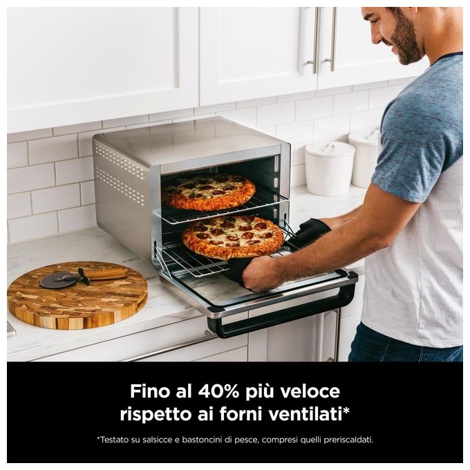 Ninja DT200EU Foodi Forno Multifunzione 10 in 1 29 Litri 2400W Nero-Argento