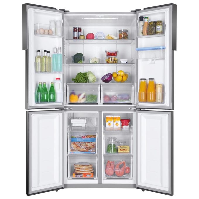Haier RTG684WHJ Frigorifero Side by Side Capacita' 456 Litri Classe energetica F Total No Frost Compressore Inverter 180 cm Argento