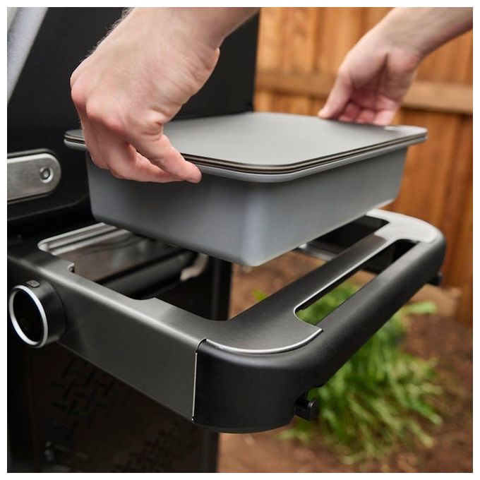 Weber Tagliere con Contenitore per Piastre Premium Slate 76 cm Sequoia