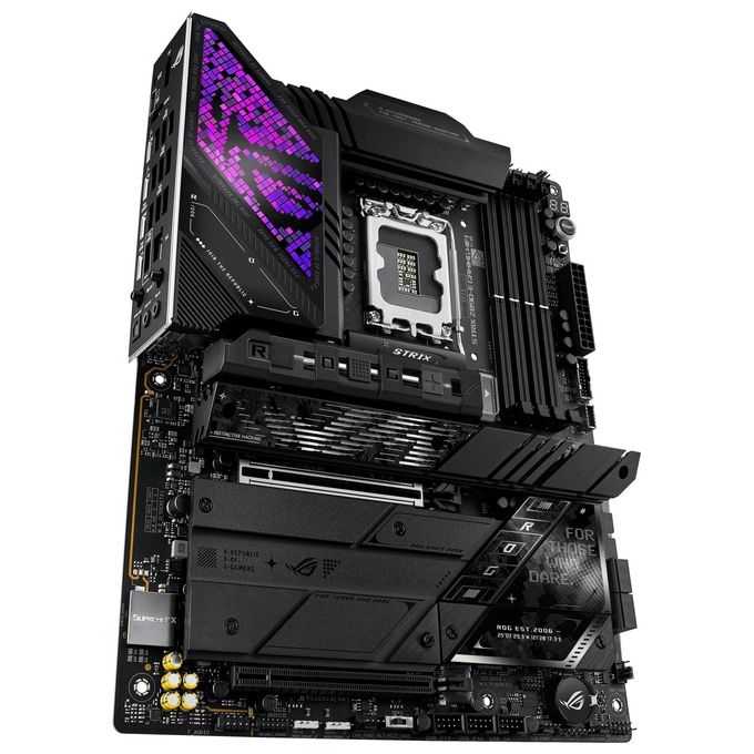 ASUS ROG Strix Z890-E Gaming WiFi Scheda Madre Intel ATX 18122 Fasi di Alimenrtazione Slot DDR5 PCIe 5.0 GPU di Nuova Generazione 7 slot M.2 WiFi 7 AI Overclocking AI Networking II