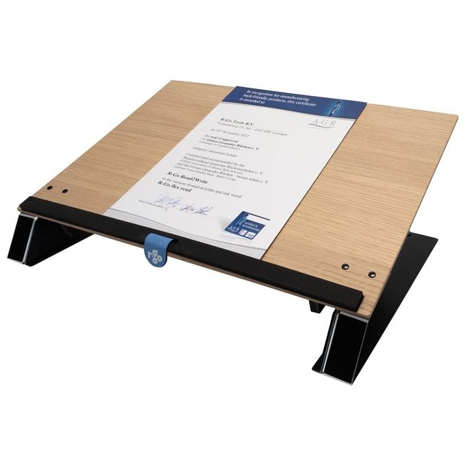 R-Go Tools RGORIDOOW Porta Documenti Alluminio Quercia Nero-Marrone