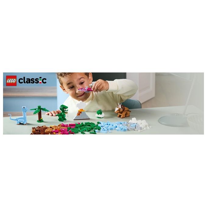 LEGO 11041 Dinosauri Creativi Set di Costruzioni con 450 Pezzi per Bambini 5+ Anni con T. rex Triceratopo Pterosauro Brontosauro e Cucciolo nell'uovo colore Multicolore