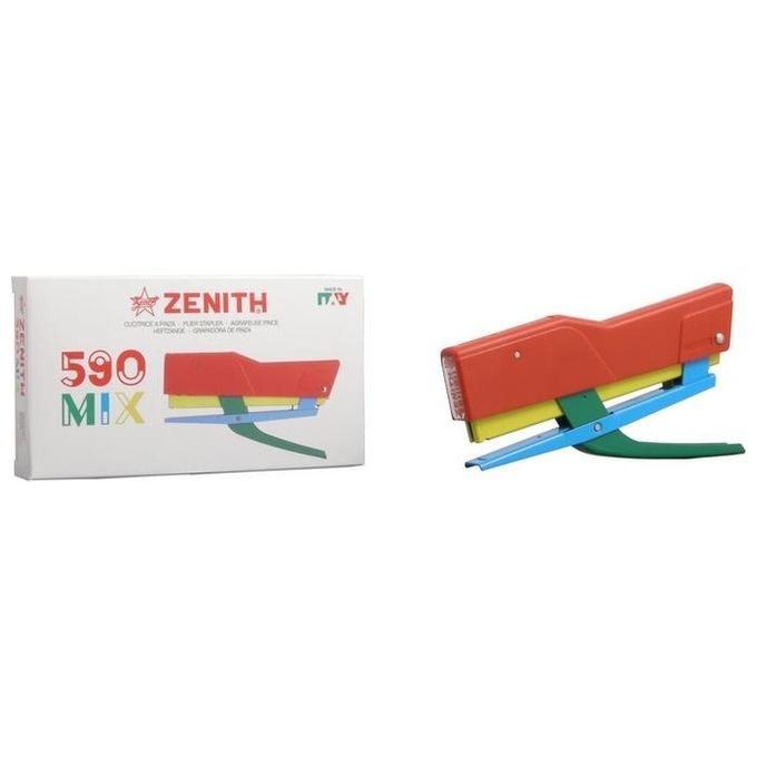 Zenith 0205901061 590 MIX Cucitrice a Pinza Capacita' 30 Fogli Tipo Punto 6-4-6-6 Colore Blu Verde Rosso Giallo