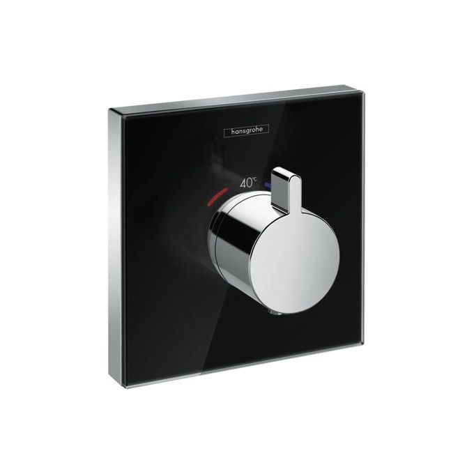 Hansgrohe Showerselect Glass Parte Est. Miscelat. Doccia Termostatico Alta Portata Nero-Cromo