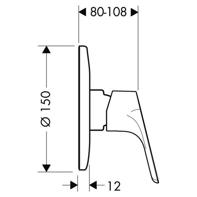 Hansgrohe Focus 31967 Parte Esterna Miscelatore Doccia Cromo